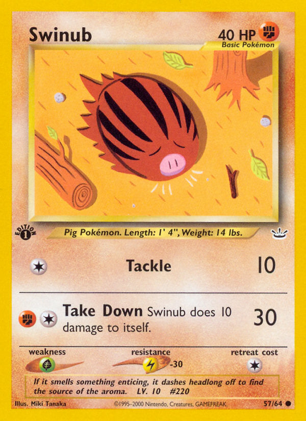 Neo Revelation Swinub #57/64 first edition