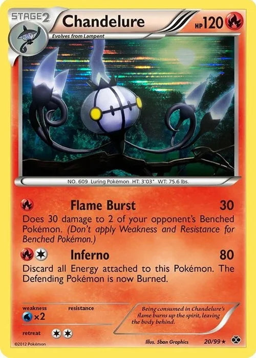 Next Destinies Holo Chandelure #20/99