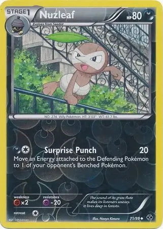 Next Destinies Nuzleaf #71/99 reverse holo
