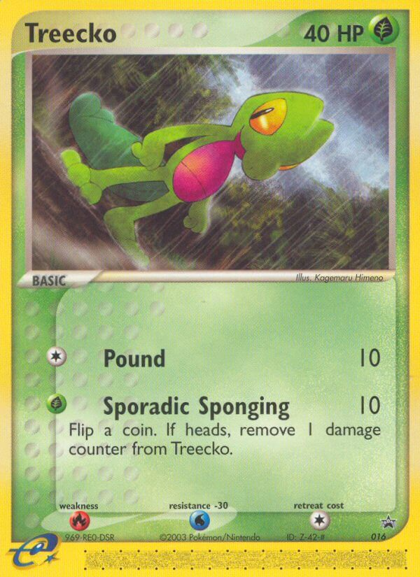 treecko pokemon card TCG - SM7 - 001/096 (C) [G] Quick Attack (10+) Flip a coin Pokmon Card Game MEGA 30th