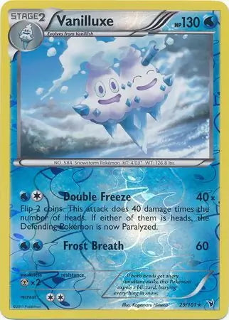 Noble Victories Vanilluxe #29/101 reverse holo