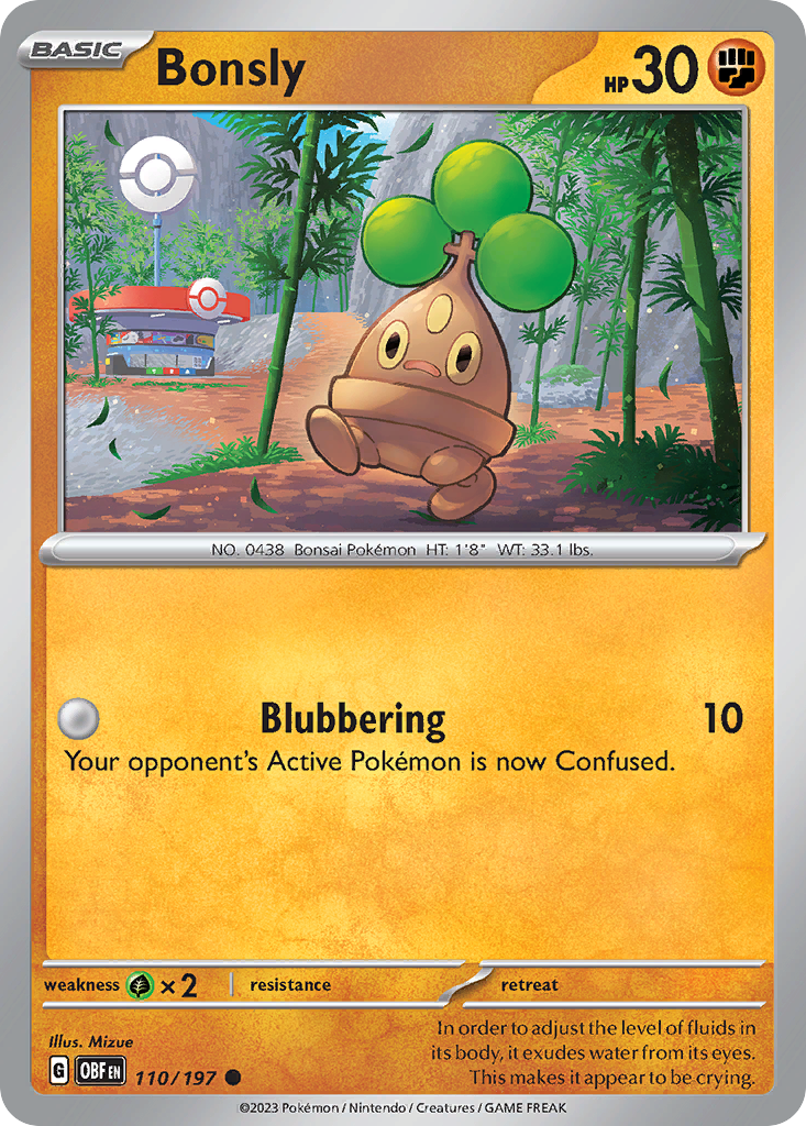 Obsidian Flames Bonsly #110/197