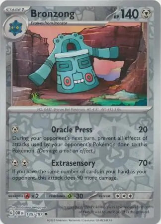 Obsidian Flames Bronzong #145/197 reverse holo