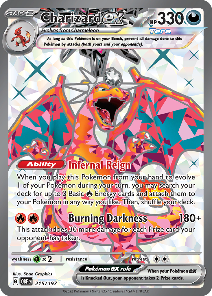 pokemon cards nl Obsidian Flames Charizard EX #215/197 – Kaartenverzamelen.nl