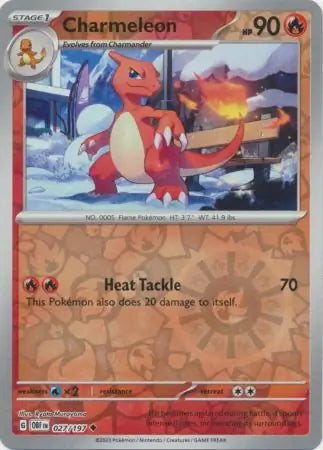 Obsidian Flames Charmeleon #27/197 reverse holo