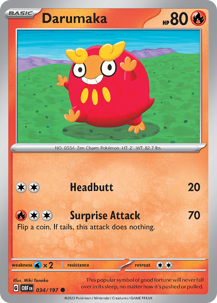 Obsidian Flames Darumaka #34/197