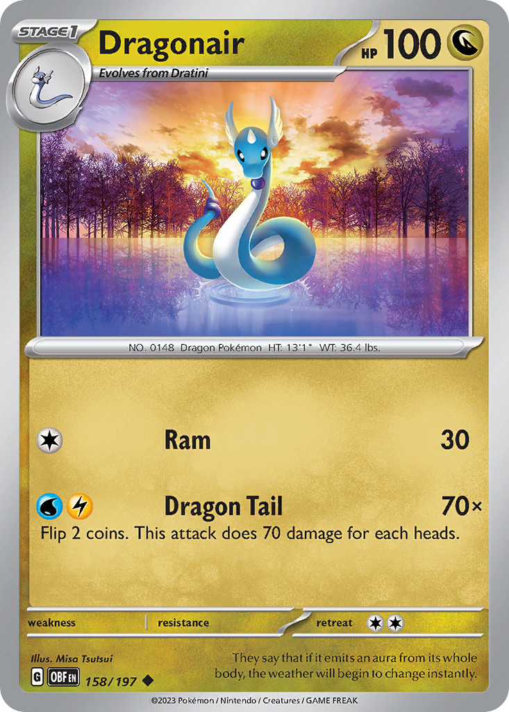 Obsidian Flames Dragonair #158/197