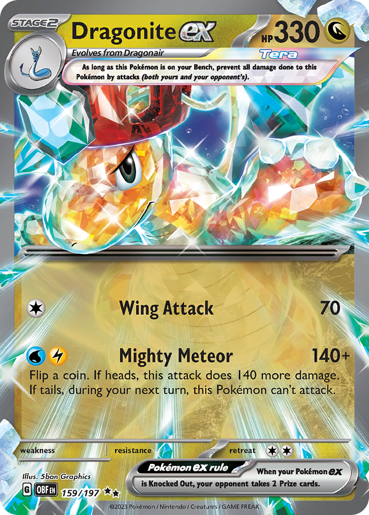 Obsidian Flames Dragonite EX #159/197