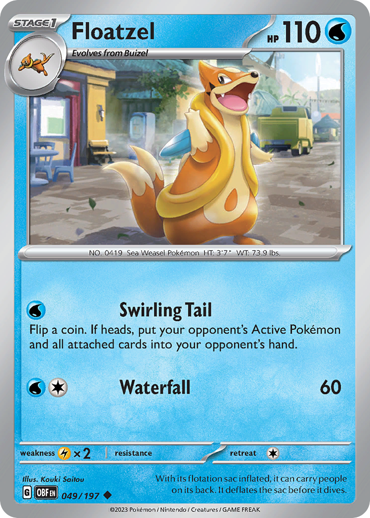Obsidian Flames Floatzel #49/197