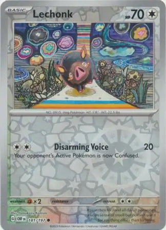 Obsidian Flames Lechonk #181/197 reverse holo –