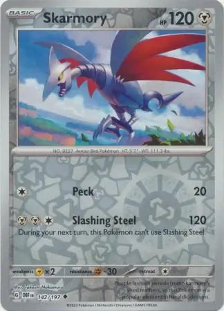 Obsidian Flames Skarmory #142/197 reverse holo
