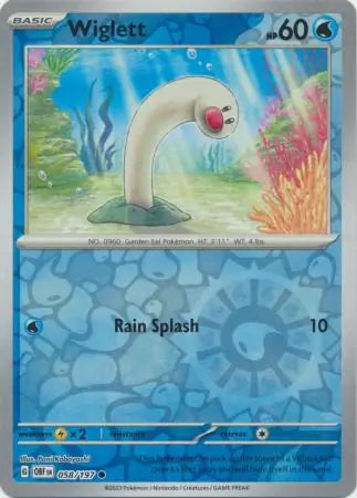 Obsidian Flames Wiglett #58/197 reverse holo