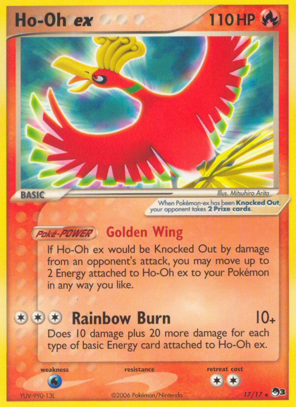 POP Series 3 Non - Holo Ho-Oh ex #17