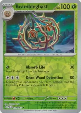 Paldea Evolved Brambleghast #24/193 reverse holo