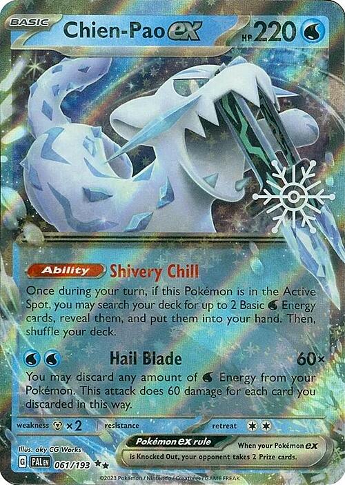 Paldea Evolved Chien-Pao EX #61 Snowflake