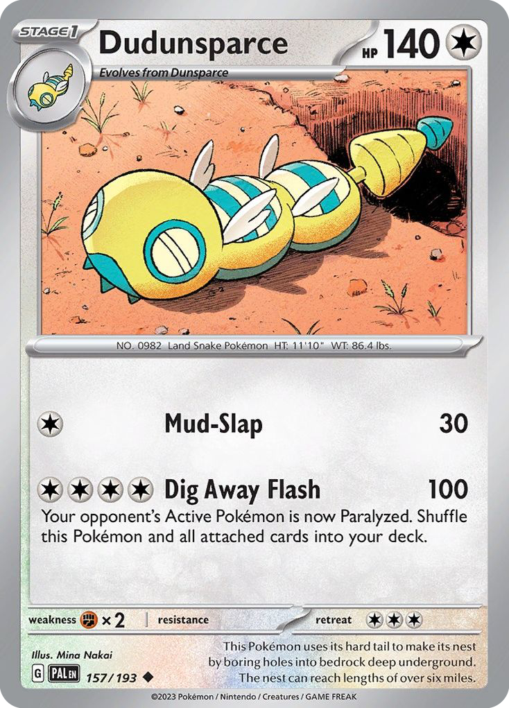 Paldea Evolved Dudunsparce #157/193
