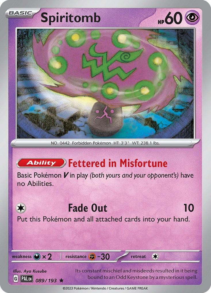 Paldea Evolved Holo Spiritomb #89/193