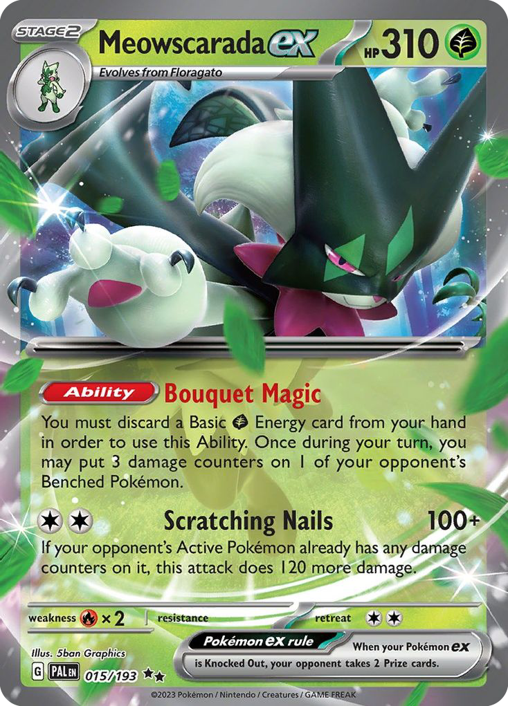 Paldea Evolved Meowscarada EX #15/193