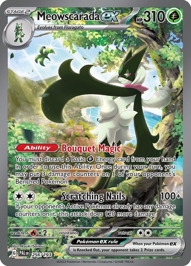 Paldea Evolved Meowscarada EX #256/193