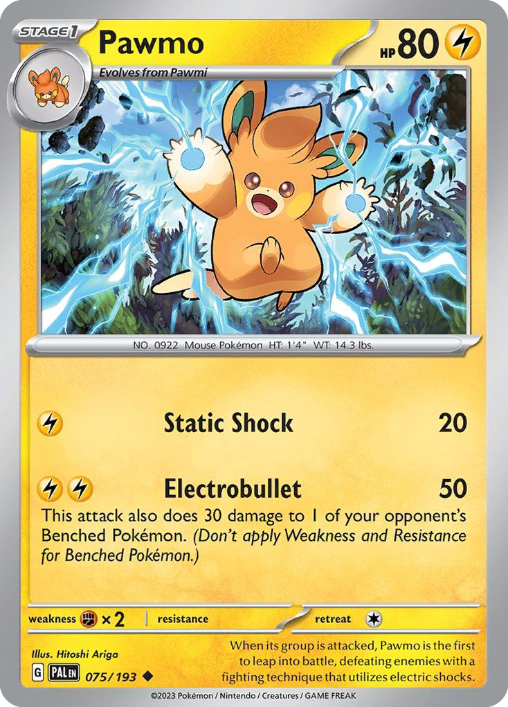 Paldea Evolved Pawmo #75/193