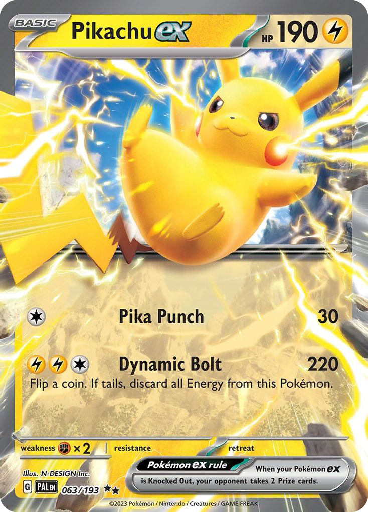 Paldea Evolved Pikachu EX #63/193