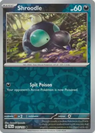 Paldea Evolved Shroodle #145/193 reverse holo