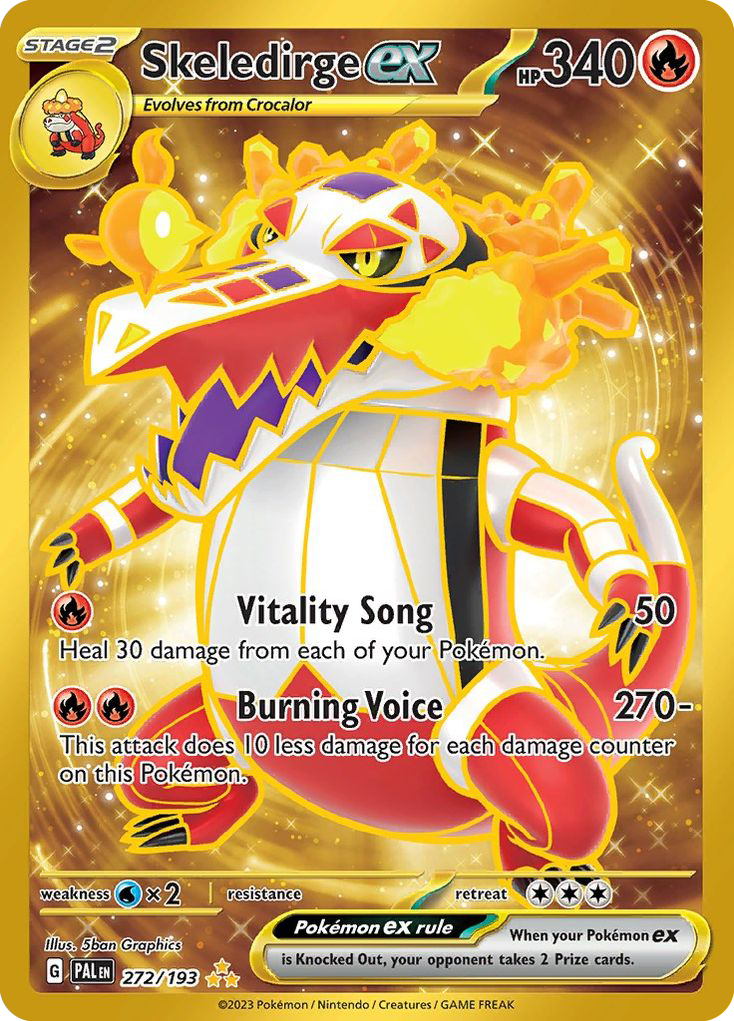 272 193 pokemon card Paldea Evolved Skeledirge EX #272/193 – Perfect for collectors and Rocket mewtwo Gym Heroes Accent Color:Gaea's Green Umbreon