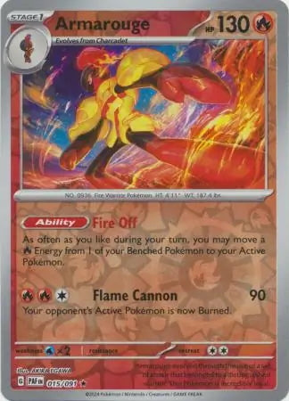 Paldean Fates Armarouge #15/91 reverse holo