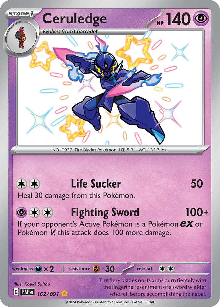 Paldean Fates Ceruledge #162/91
