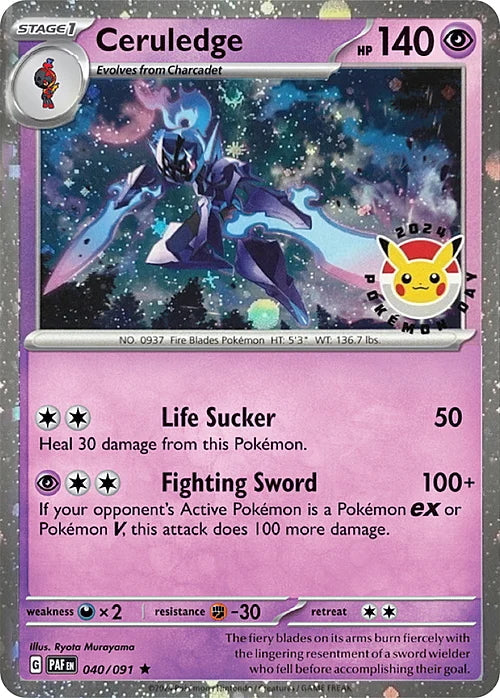 Paldean Fates Ceruledge #40 Pokémon Day Promo