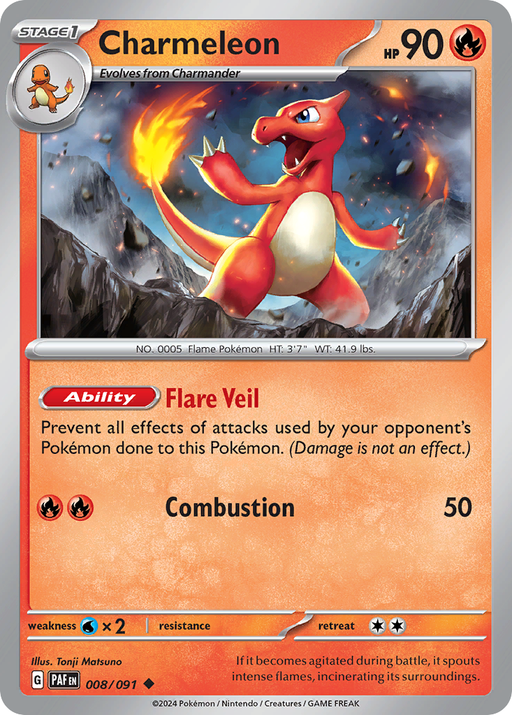 Paldean Fates Charmeleon #8/91