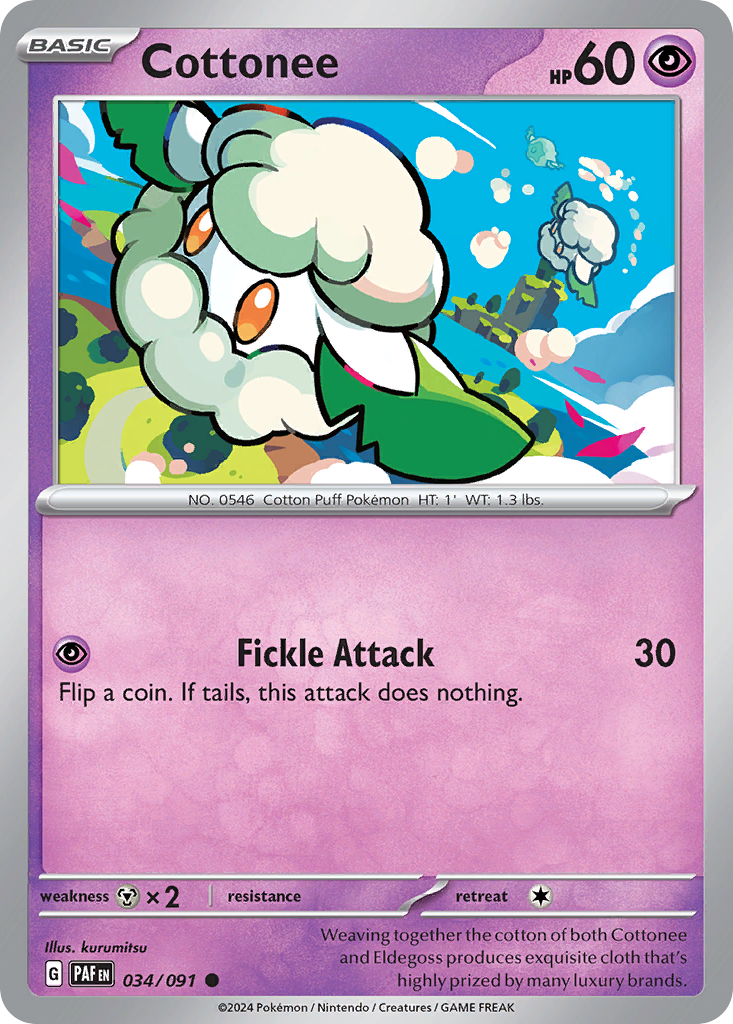 Paldean Fates Cottonee #34/91
