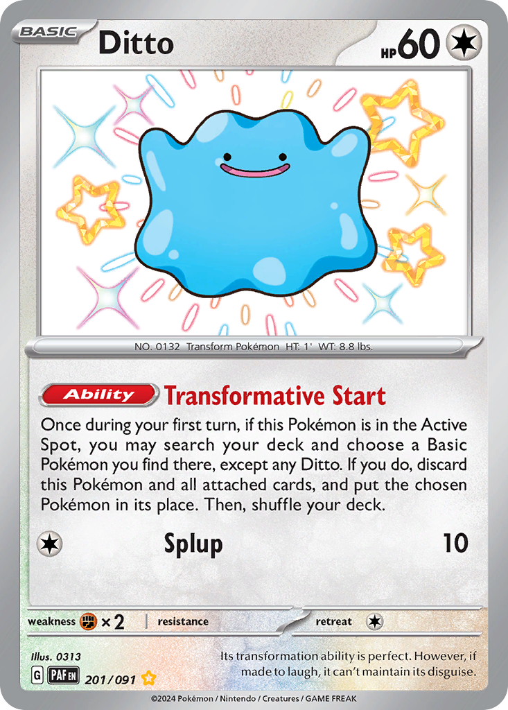 Paldean Fates Ditto #201/91