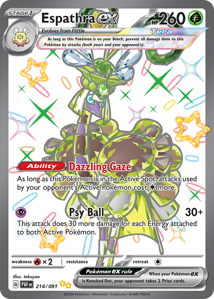 Paldean Fates Espathra EX #214/91
