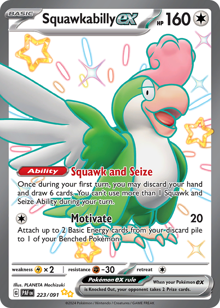 Paldean Fates Squawkabilly EX #223/91