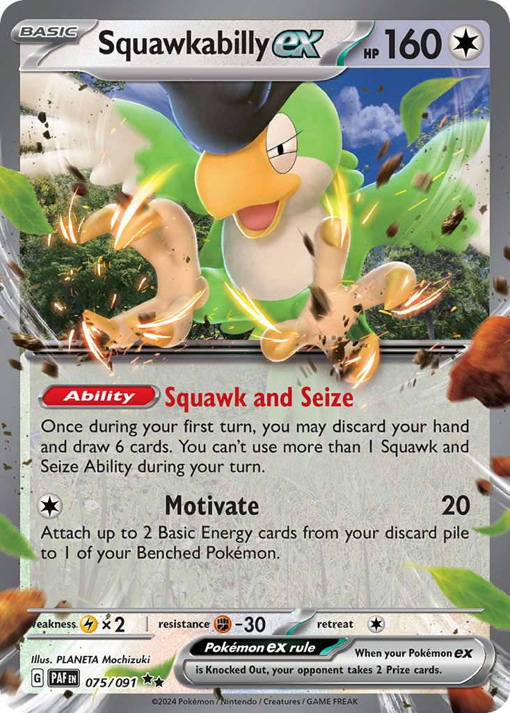 Paldean Fates Squawkabilly EX #75/91
