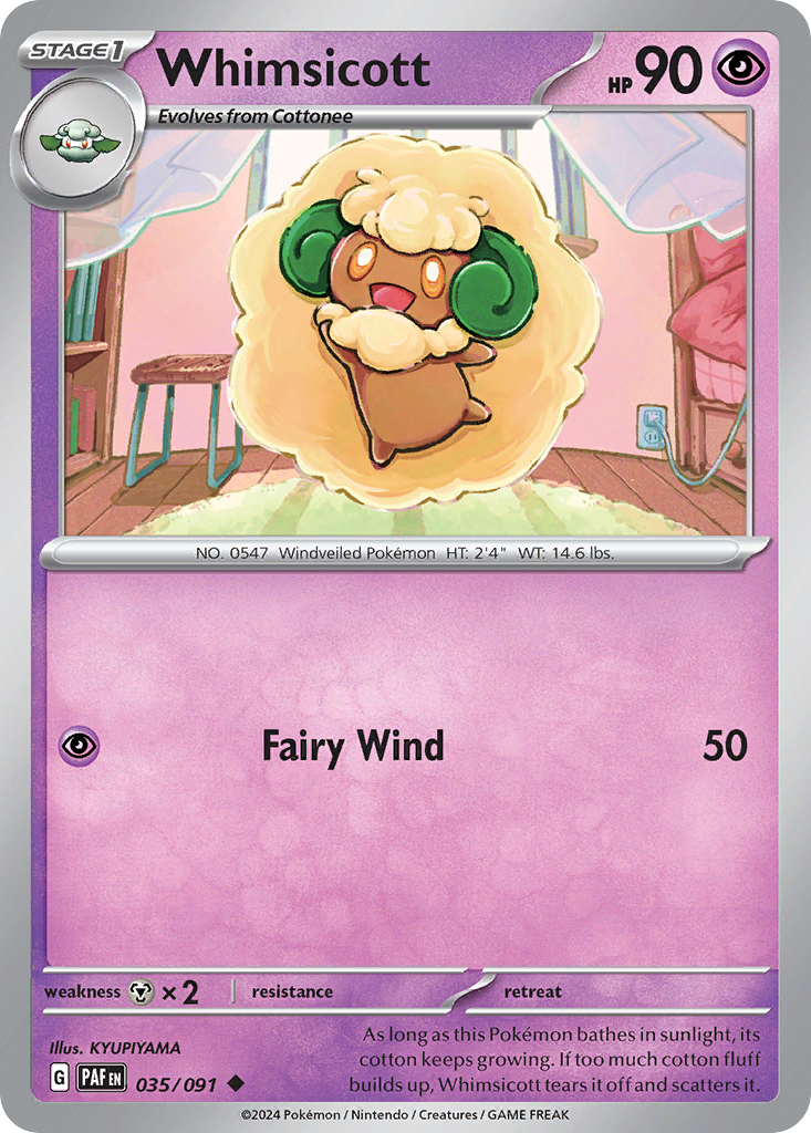 Paldean Fates Whimsicott #35/91
