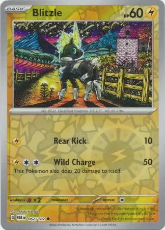 blitzle pokemon card Paradox Rift #62/182 reverse holo – Vivid Voltage Type POST MALONE ACTUALLY PLAYED card:1x Normal SFC