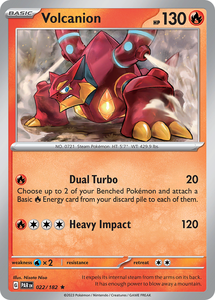Paradox Rift Holo Volcanion #22/182