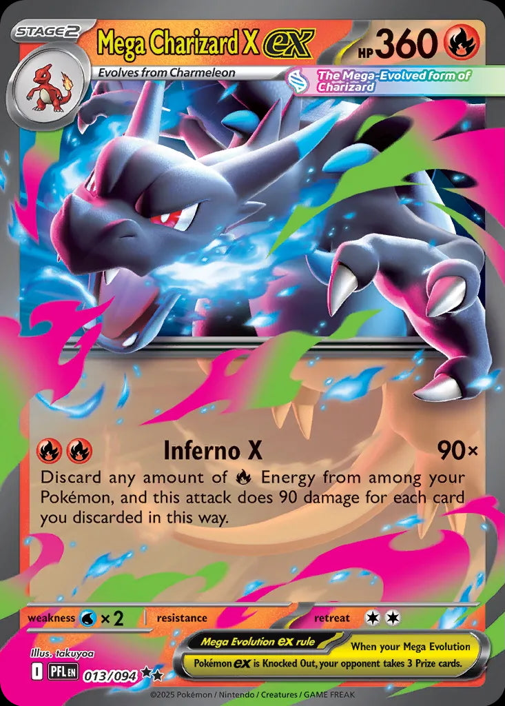 Phantasmal Flames Mega Charizard X ex #013/94 –