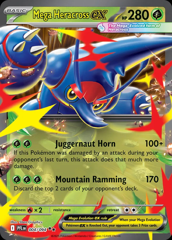 Phantasmal Flames Mega Heracross ex #004/94