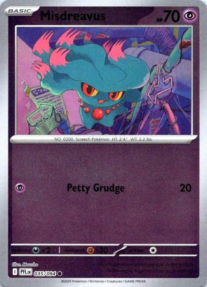Phantasmal Flames Misdreavus #035/94 Reverse Holo –