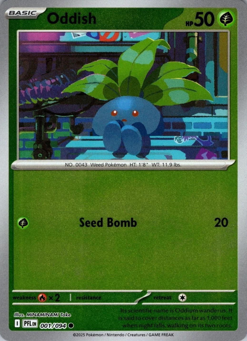 Phantasmal Flames Oddish #001/94 Reverse Holo