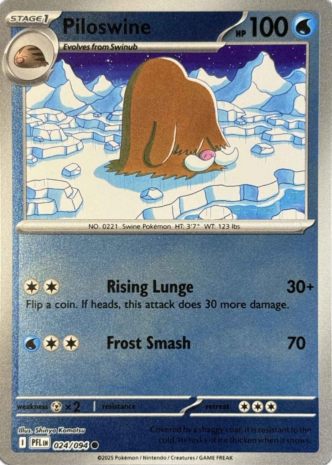 Phantasmal Flames Piloswine #024/94 Reverse Holo –