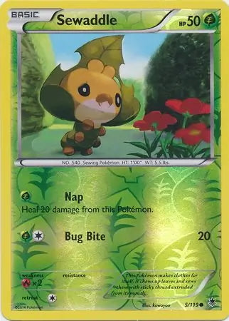 Phantom Forces Sewaddle #5/119 reverse holo