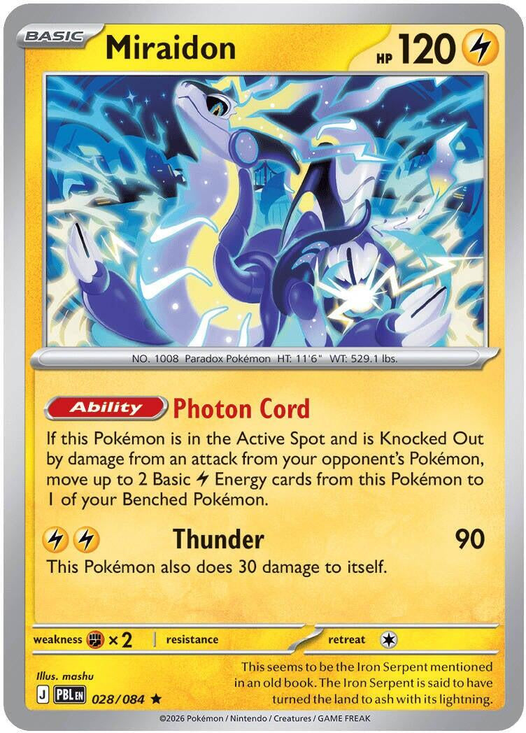 Pitch Black Non - Holo Miraidon #028/084