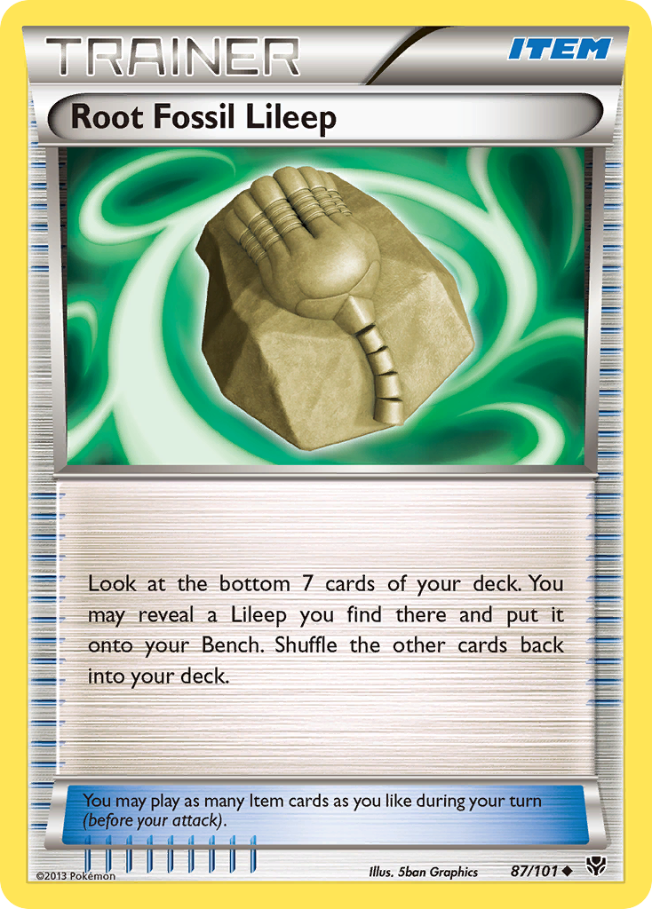 Plasma Blast Root Fossil Lileep #87/101