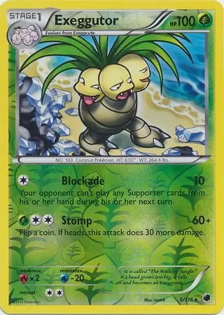 Plasma Freeze Exeggutor #5/116 reverse holo