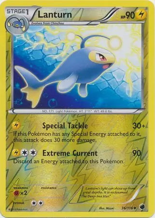 Plasma Freeze Lanturn #36/116 reverse holo