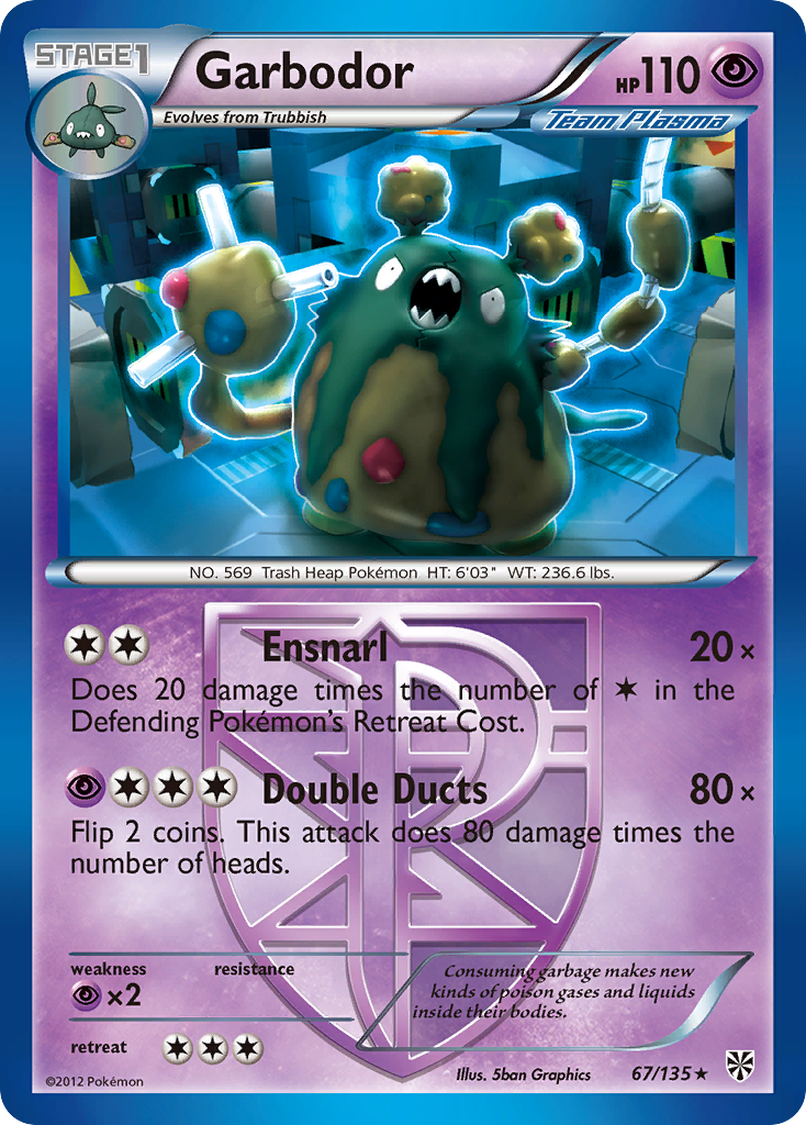 Plasma Storm Holo Garbodor #67/135